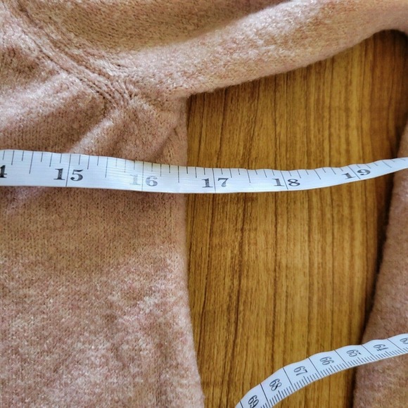 American Eagle Sweater Womens Medium Pink Bell Sleeves Criss Cross Neckline - Picture 4 of 8